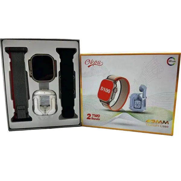 Picture of D100 ultra smart watch 2 in 1