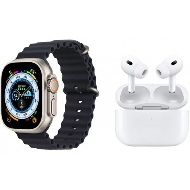 Picture of Haino Teko GP8 Ultra Smart Watch with Bluetooth Wireless Earphone Combo