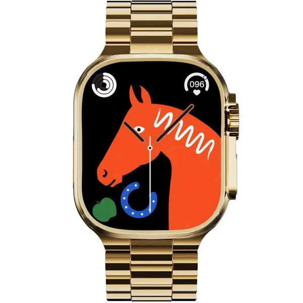 Picture of H9 Ultra Max Luxury Gold Steel Smart Watch 49mm