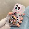 Picture of Fashion Lovely Girl Heart Cute Mirror Phone Case for iPhone 12 13  Pro Max Back Cover