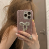 Picture of Luxury Diamond Love Mirror Butterfly Girl Glitter TPU Phone Case for iPhone 17 16 Pro Max 15 14 13 12 11 Made PU Sparkling Cover